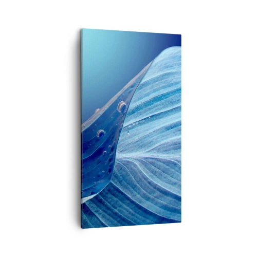 Quadro em tela - Gotas escondidas no azul - 45x80 cm