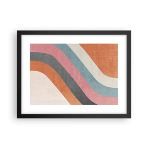 Pôster com moldura preta - Composição diagonal – movimento - 40x30 cm