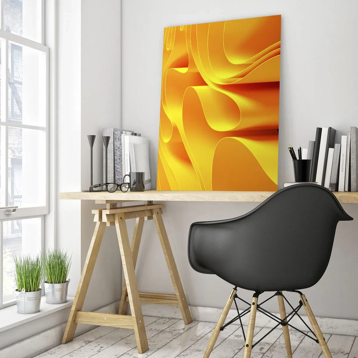 Quadro em vidro - Como as ondas do sol - 70x100 cm