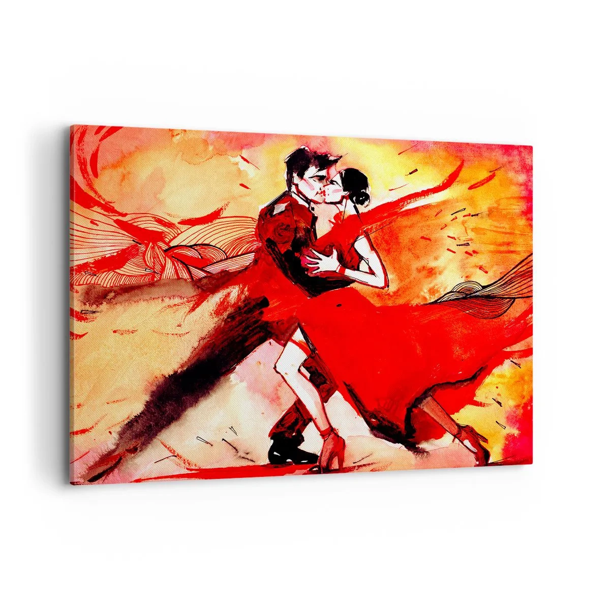 Quadro em tela - O ritmo roxo da paixão - 100x70 cm