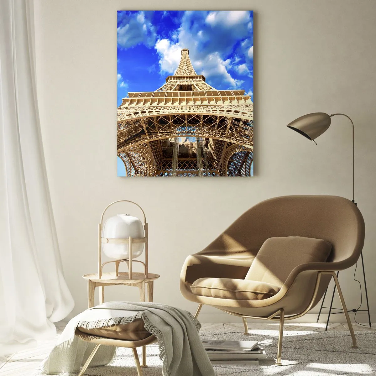 Quadro em vidro - Alcançando o céu e as nuvens - 50x70 cm