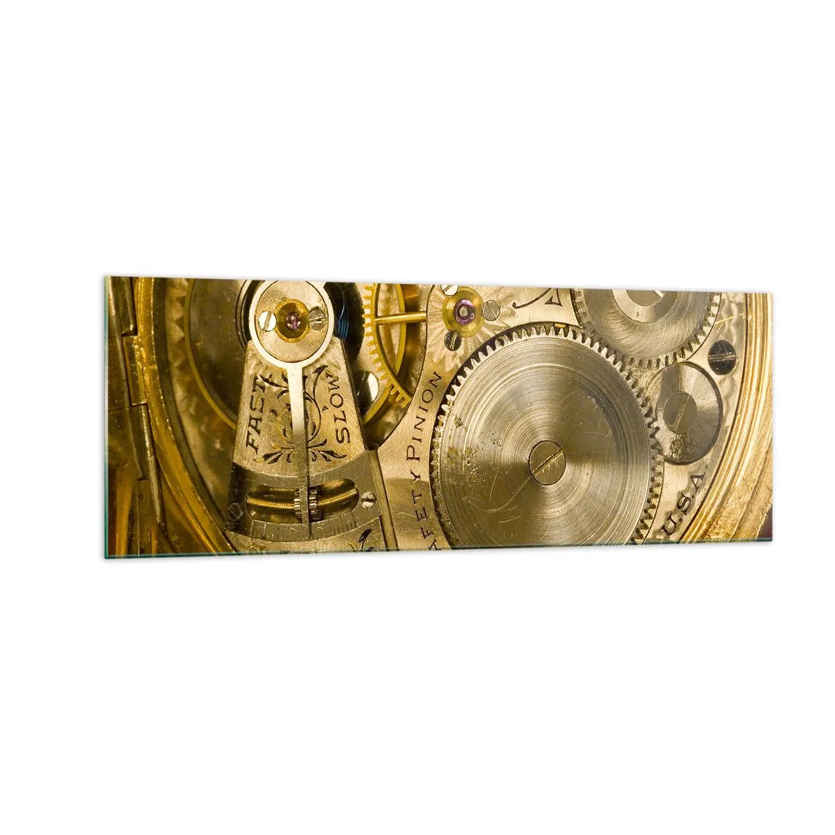 Quadro em vidro - Mova-se com o tempo - 140x50 cm