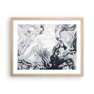 Pôster com moldura de carvalho claro - O Interior da Terra - 50x40 cm