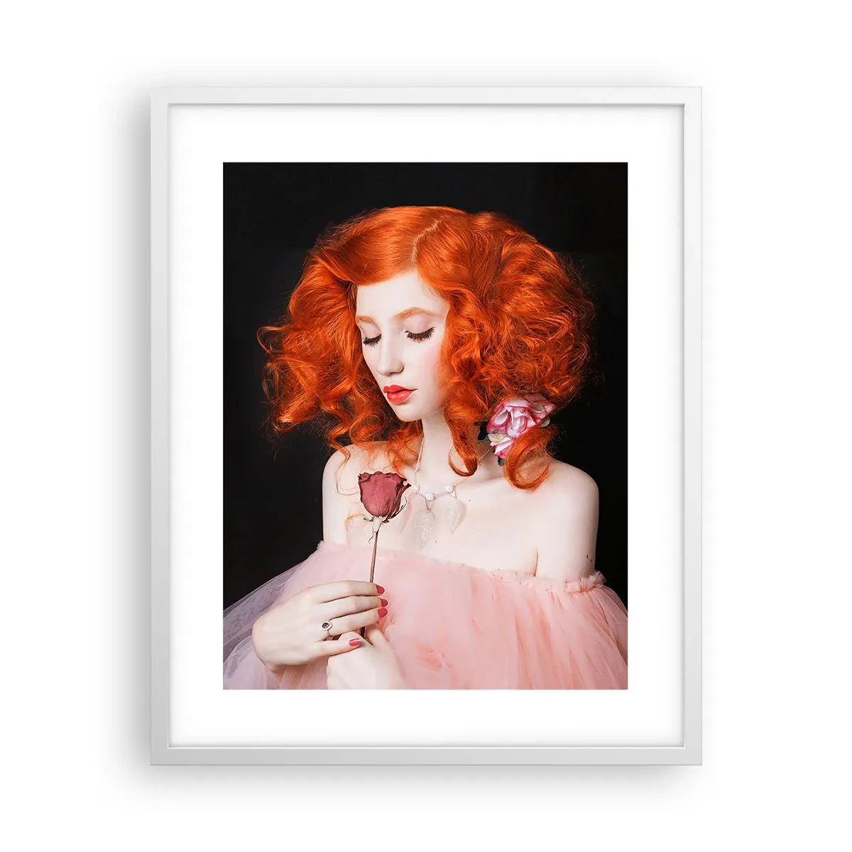 Pôster em moldura branca - Em estilo barroco - 40x50 cm