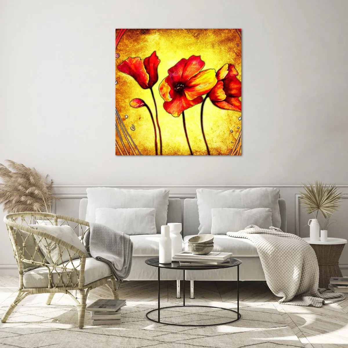 Quadro em vidro - Decoração da secessão  - 60x60 cm