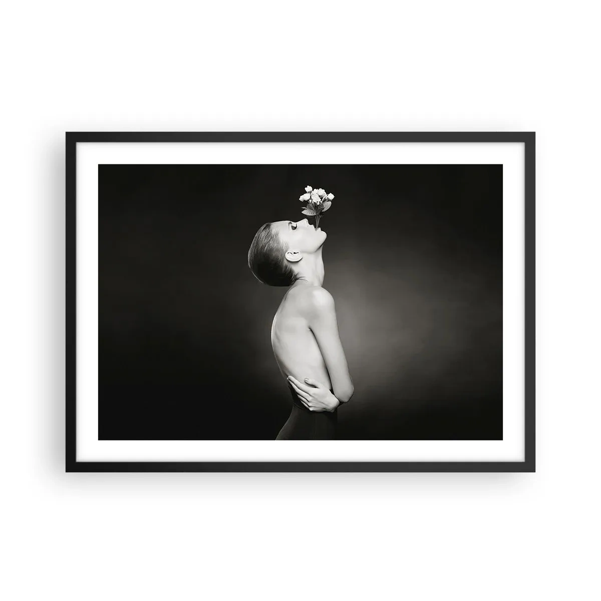 Pôster com moldura preta - Elegância excêntrica - 70x50 cm