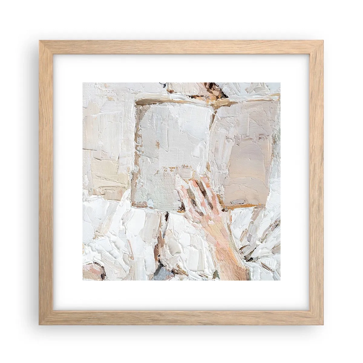 Pôster com moldura de carvalho claro - Em outro mundo - 30x30 cm