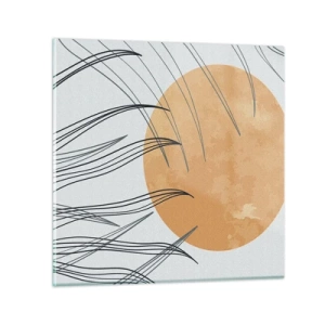 Quadro em vidro - Sempre em direção ao sol - 70x70 cm