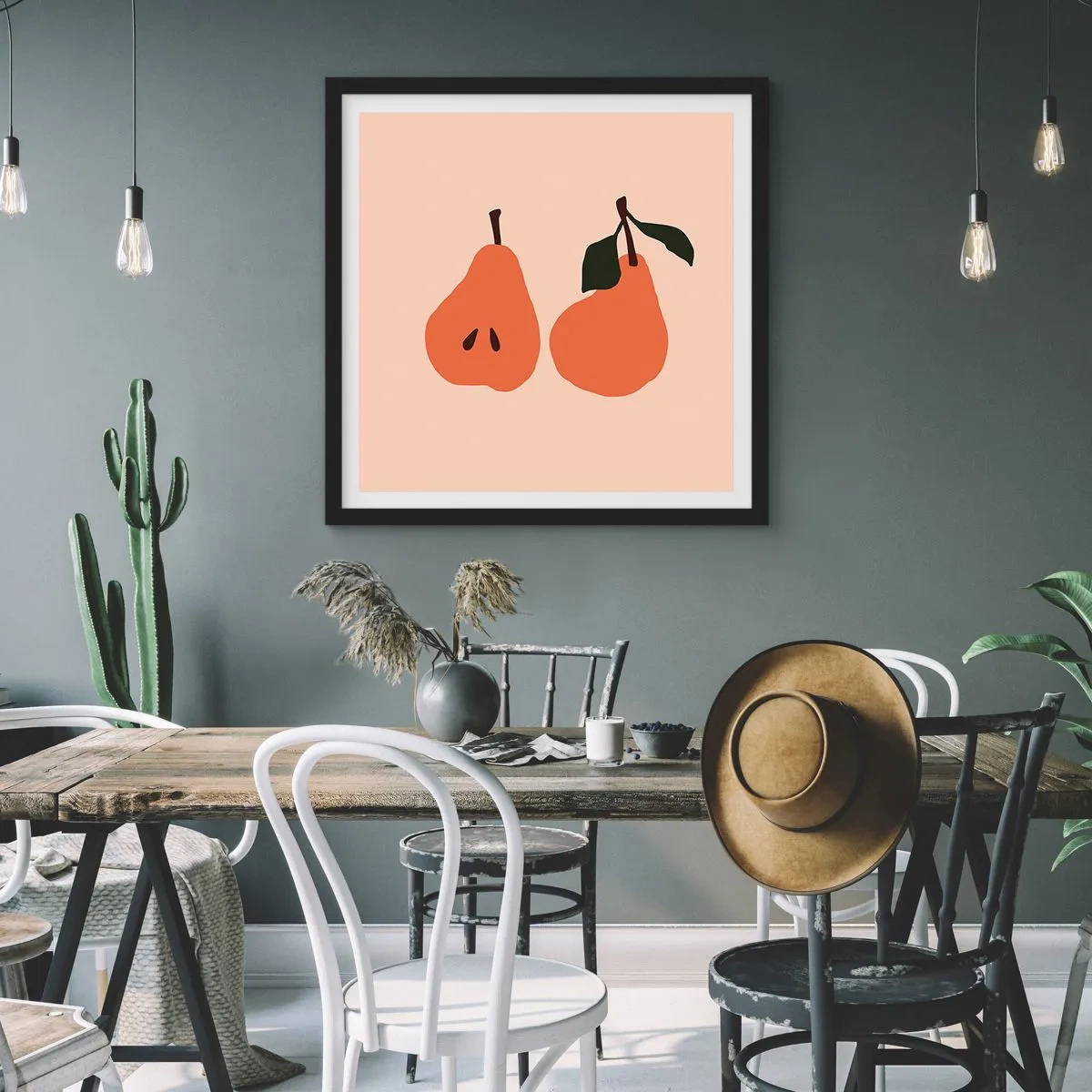 Pôster com moldura preta - A própria doçura - 40x40 cm