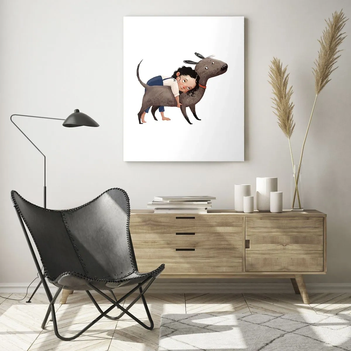 Quadro em vidro - Melhores amigos - 50x70 cm