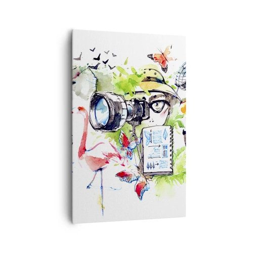 Quadro em tela - Através da lente do viajante - 80x120 cm