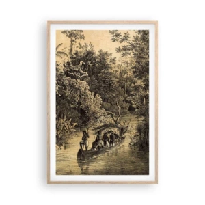 Pôster com moldura de carvalho claro - Viagem à fonte - 61x91 cm