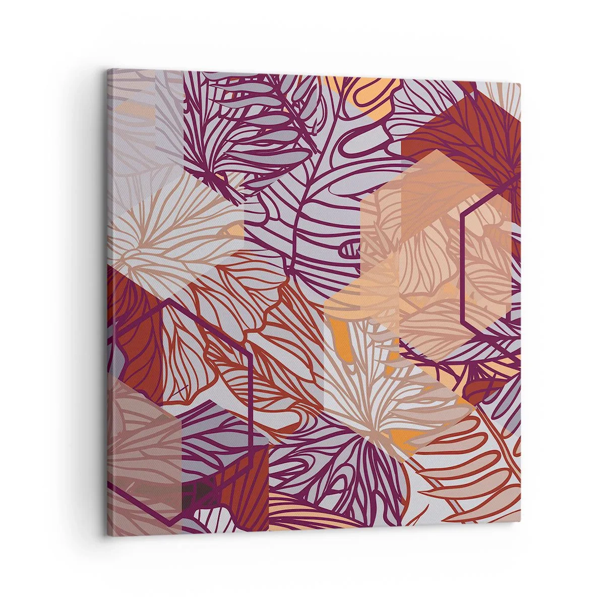 Quadro em tela - A impossível relação entre a geometria e a natureza - 60x60 cm