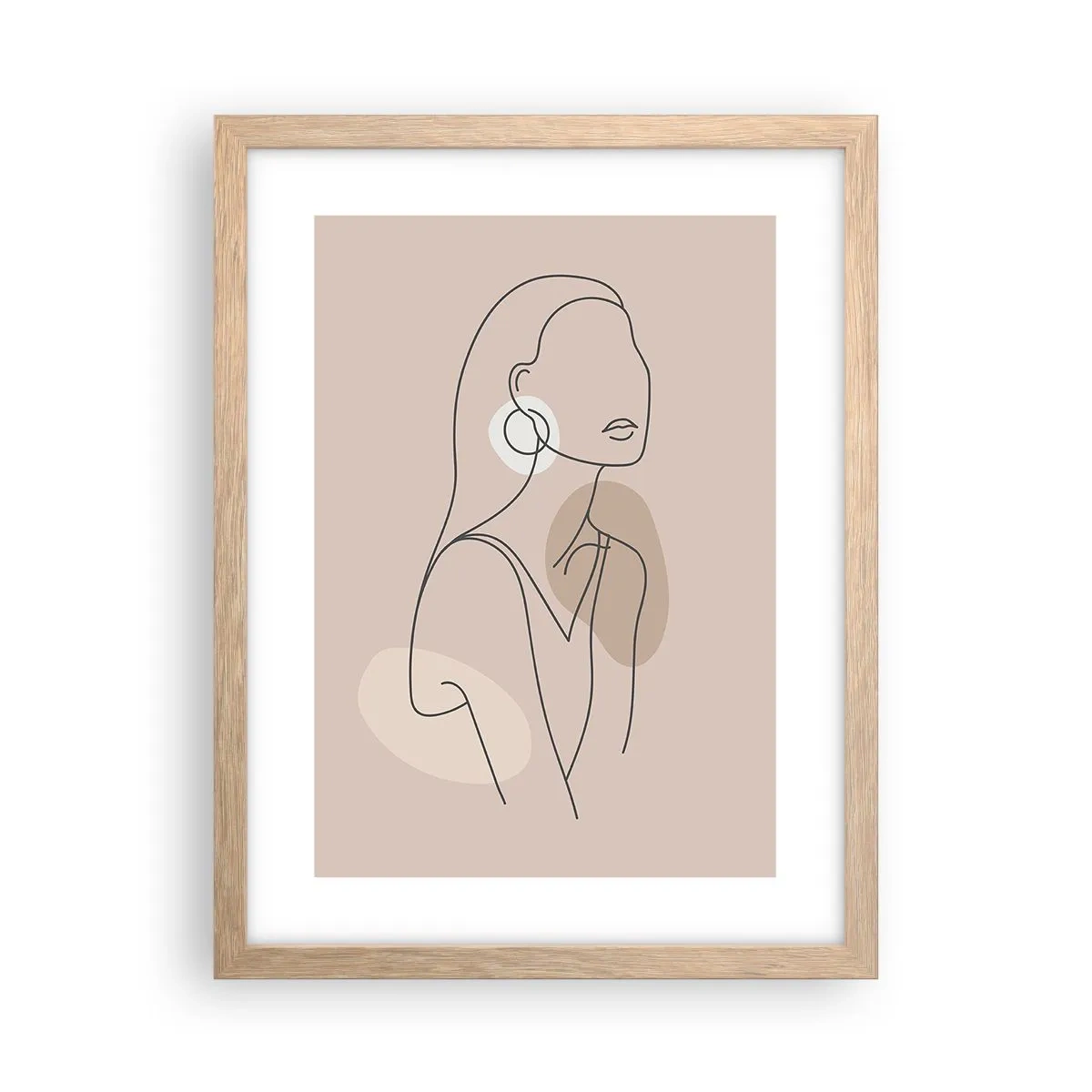 Pôster com moldura de carvalho claro - Um ícone da feminilidade - 30x40 cm