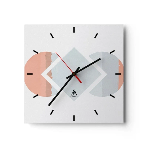 Relógio de parede - Relógio em vidro - A situação é clara - 30x30 cm