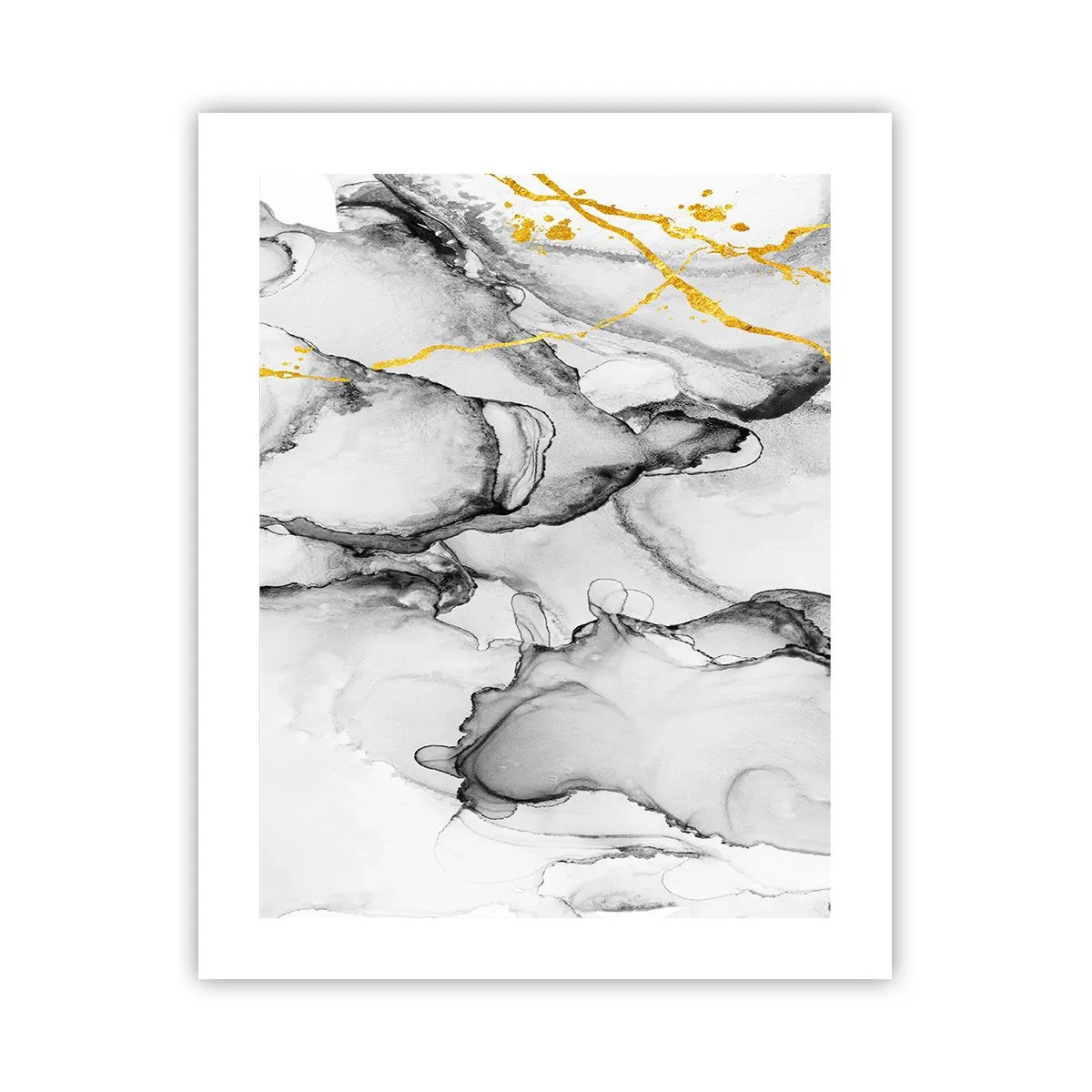 Pôster - Composição dourada - 40x50 cm