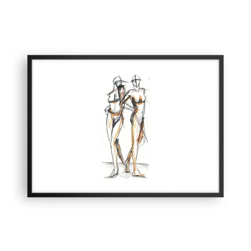Pôster com moldura preta - Um estudo do encanto - 70x50 cm