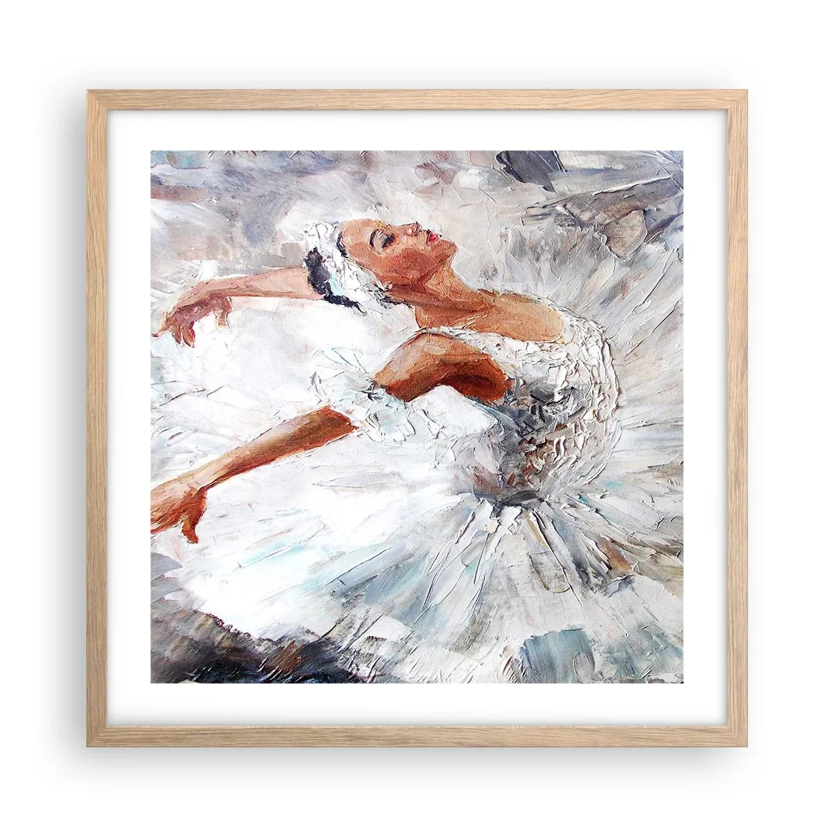 Pôster com moldura de carvalho claro - Delicado e leve como tule - 50x50 cm