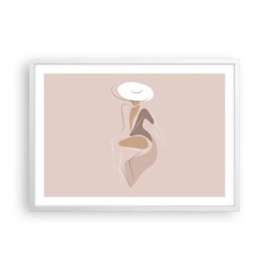 Pôster em moldura branca - Ser uma dama - 70x50 cm