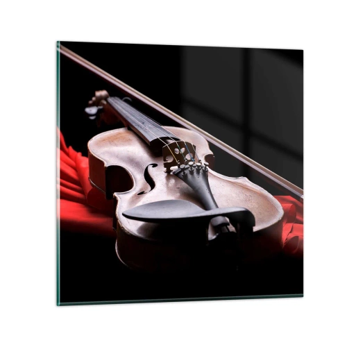 Quadro em vidro - Música de sentimentos - 70x70 cm