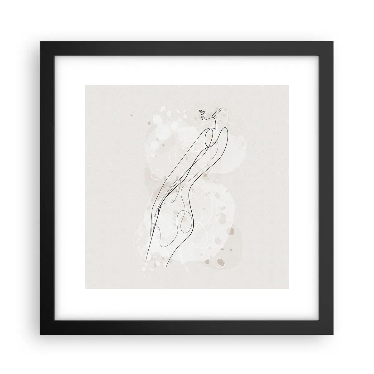 Pôster com moldura preta - Errar o olhar - 30x30 cm