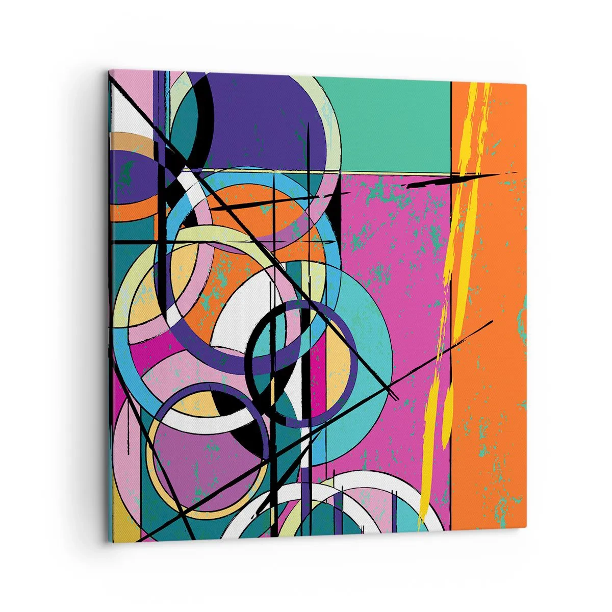 Quadro em tela - Círculo entre círculos - 50x50 cm