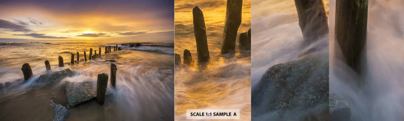 Amostra de papel de parede autocolante Deluxe Sticker - A beleza crua do Mar Báltico - Paisagem, Mar Báltico, Praia - 100x30 cm