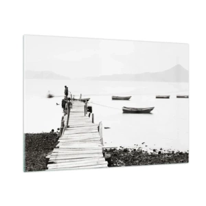 Quadro em vidro - Sobre água calma e límpida - 100x70 cm
