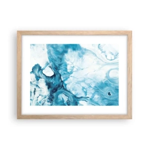 Pôster com moldura de carvalho claro - Concerto Azul - 40x30 cm