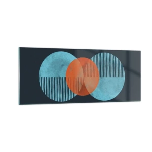 Quadro em vidro - Obras de arte simétricas - 100x40 cm