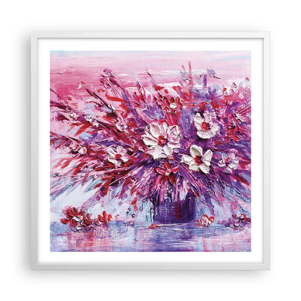 Pôster em moldura branca - Inocência e paixão  - 60x60 cm