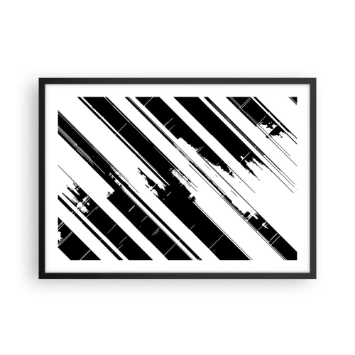 Pôster com moldura preta - Uma composição intensa e dinâmica - 70x50 cm