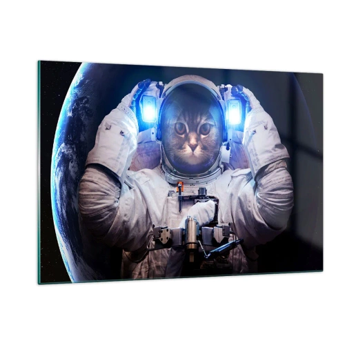 Quadro em vidro - Houston, temos um problema - 120x80 cm