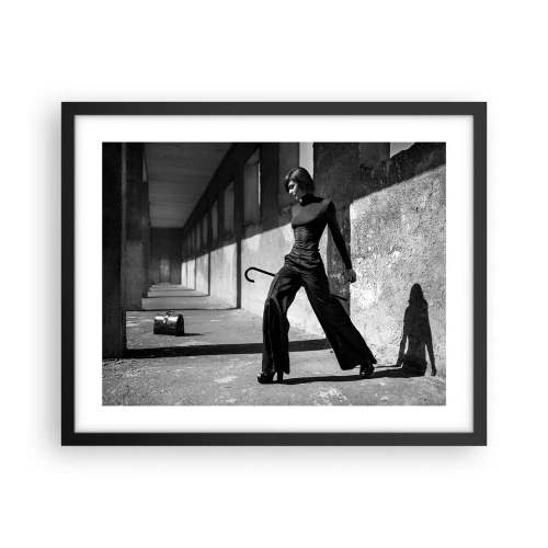 Pôster com moldura preta - Elegância urbana - 50x40 cm