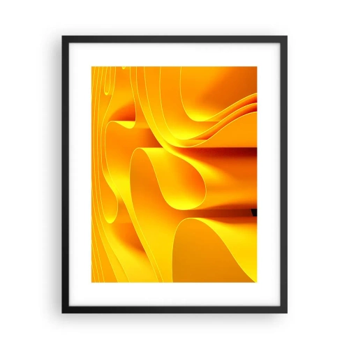 Pôster com moldura preta - Como as ondas do sol - 40x50 cm
