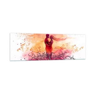 Quadro em vidro - Um coração! Eu não preciso de tão pouco... - 160x50 cm