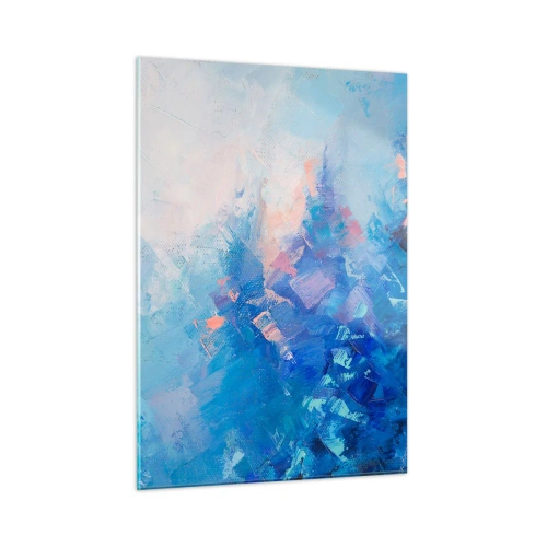 Quadro em vidro - Abstração de inverno - 50x70 cm