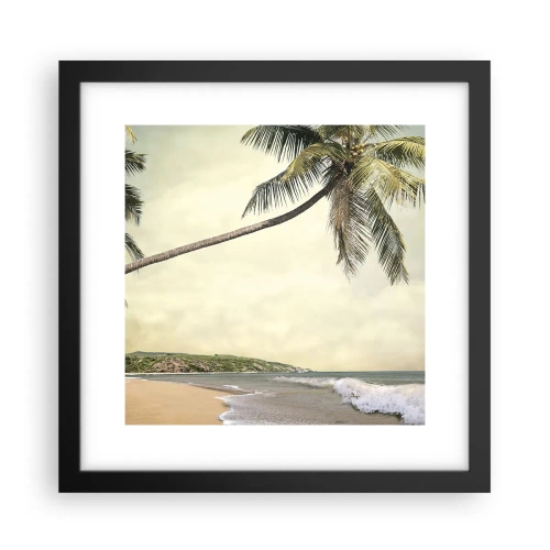 Pôster com moldura preta - Sonho tropical - 30x30 cm