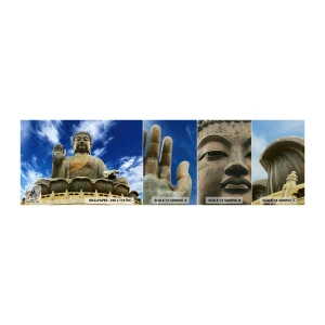 Amostra de papel de parede Premium Sand - Viva sem medo - Buda, Religião, Ásia - 100x30 cm