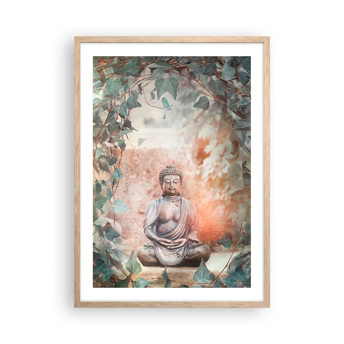 Pôster com moldura de carvalho claro - Harmonia alegre - 50x70 cm