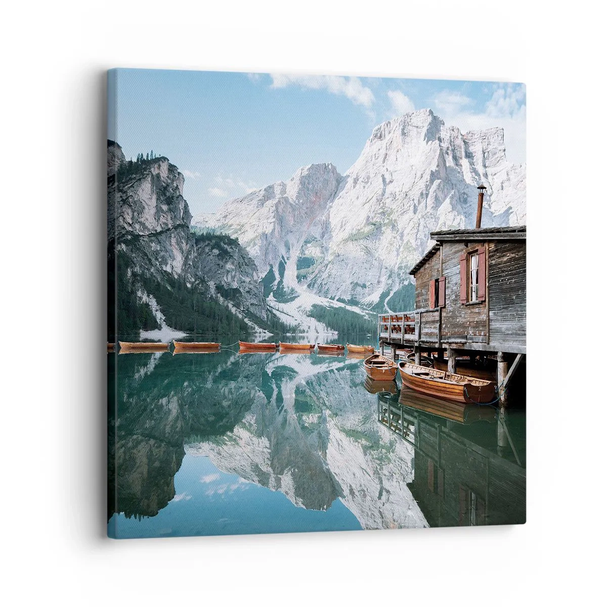 Quadro em tela - Manhã cristalina nas montanhas - 30x30 cm