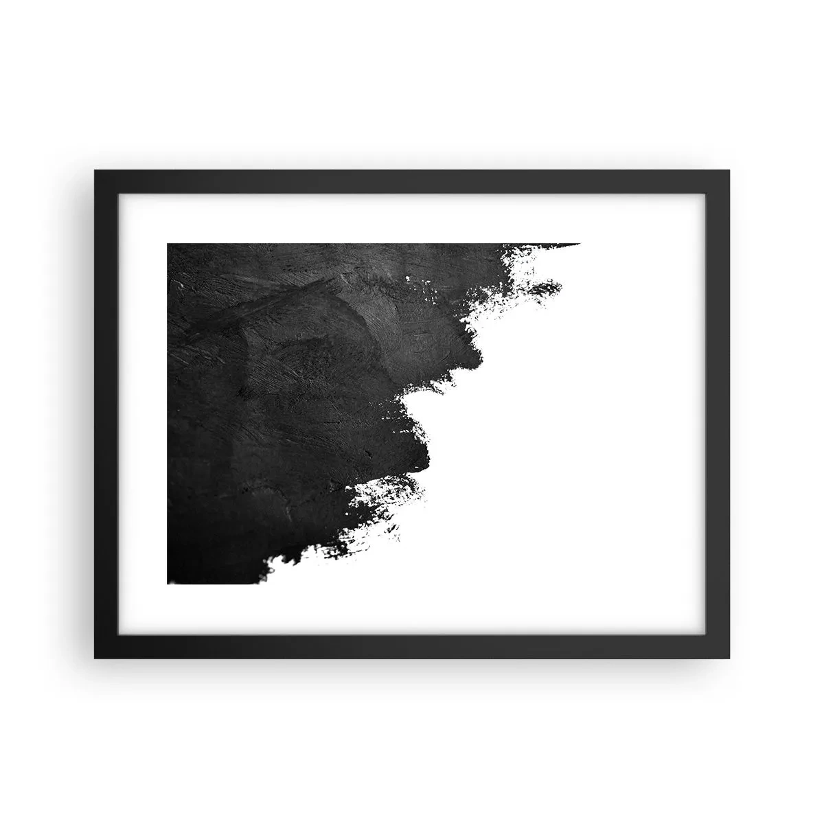 Pôster com moldura preta - Elementos: terra - 40x30 cm