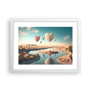 Pôster em moldura branca - O amor permite se reerguer - 40x30 cm