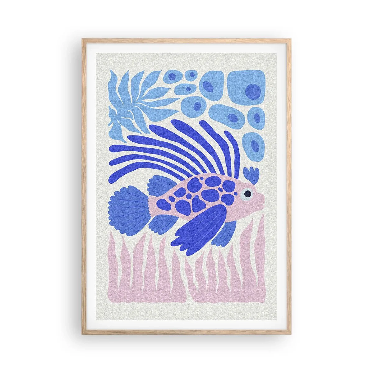 Pôster com moldura de carvalho claro - Em seu elemento - 70x100 cm