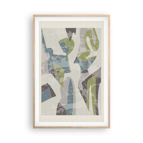 Pôster com moldura de carvalho claro - Composição atrás do vidro - 61x91 cm