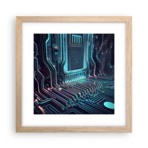 Pôster com moldura de carvalho claro - Só estou a pensar... - 30x30 cm