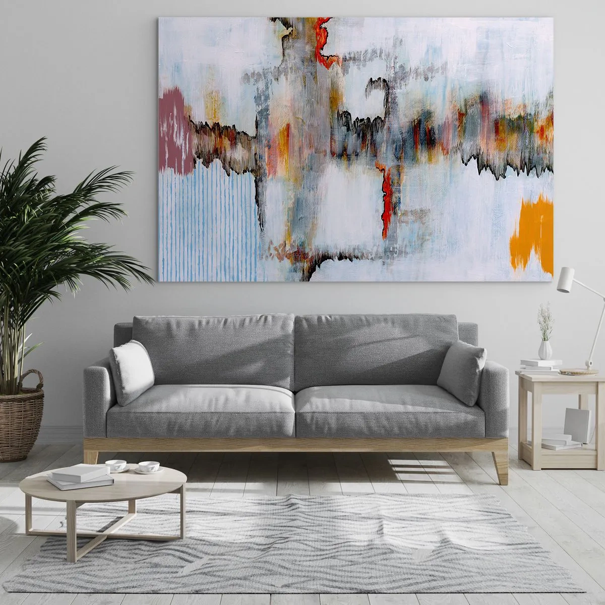 Quadro em vidro - Com um palito na água - 120x80 cm