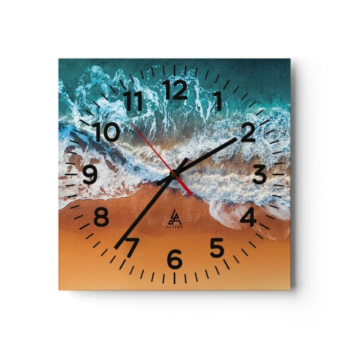 Relógio de parede - Relógio em vidro - Sempre em par - 40x40 cm