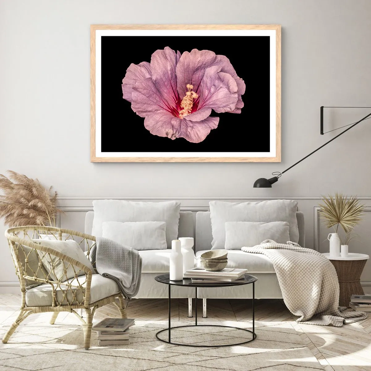 Pôster com moldura de carvalho claro - Direto para o coração - 100x70 cm