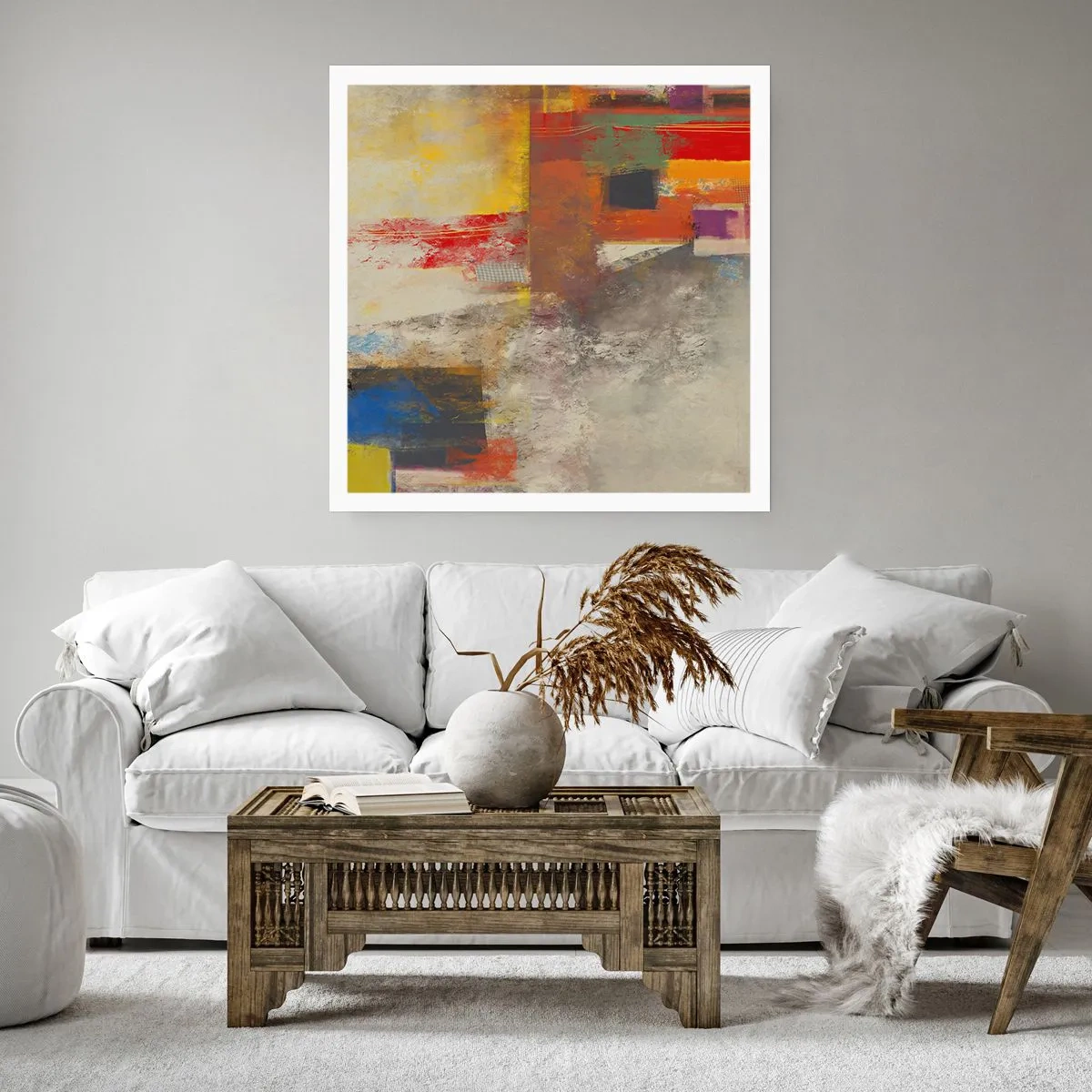 Pôster - Geometria das cores - 50x50 cm
